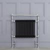 Scaldasalviette di Design Tradizionale - Termoarredo Bagno Nero - 930 x 790mm - 944 Watt - Elizabeth