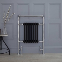 Scaldasalviette di Design Tradizionale - Termoarredo Bagno Nero - 960 x 675mm - 680W- Elizabeth