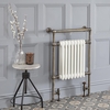 Scaldasalviette di Design Tradizionale - Termoarredo Bagno Ottone Spazzolato - 930 x 620mm - 669 Watt- Elizabeth