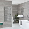 Scaldasalviette Elettrico - Cromato - 1190mm x 450mm - con Elemento Elettrico e Copricavo
