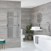 Scaldasalviette Elettrico - Cromato - 1190mm x 450mm - con Elemento Elettrico e Copricavo