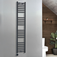 Scaldasalviette Elettrico Antracite - 300mm x 1600mm - con Elemento Termostatico Wi-Fi Cablato - Artle - ECOSO by Hudson Reed