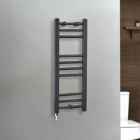 Scaldasalviette Elettrico Antracite - 300mm x 800mm - con Elemento Semplice con Presa Elettrica- Artle - ECOSO by Hudson Reed