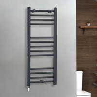 Scaldasalviette Elettrico Antracite - 400mm x 1000mm - con Elemento Semplice con Presa Elettrica - Artle - ECOSO by Hudson Reed