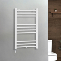 Scaldasalviette Elettrico con Elemento Riscaldante Semplice Cablato - 800mm x 500mm - Bianco – Ive - ECOSO by Hudson Reed