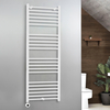 Scaldasalviette Elettrico con Elemento Riscaldante Termostatico con Presa Elettrica - 1600mm x 600mm - Bianco – Ive - ECOSO by Hudson Reed