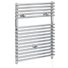 Scaldasalviette Elettrico Cromato - 730mm x 450mm - Senza Copri Cavi - Elemento Semplice