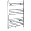 Scaldasalviette Elettrico Cromato - 803mm x 500mm - Senza Copri Cavi - Elemento Semplice