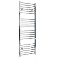 Scaldasalviette Elettrico Curvo - Termoarredo Bagno Cromato - 1600 x 500mm - 400W - Kent