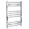 Scaldasalviette Elettrico Curvo 200W - Termoarredo Bagno Cromato - 800 x 600mm - Kent