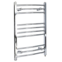 Scaldasalviette Elettrico Curvo 200W - Termoarredo Bagno Cromato - 800 x 600mm - Kent