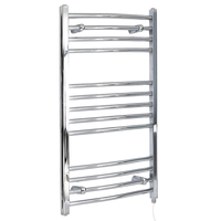 Scaldasalviette Elettrico Curvo 300W - Termoarredo Bagno Cromato - 1000 x 600mm - Kent