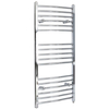 Scaldasalviette Elettrico Curvo 300W - Termoarredo Bagno Cromato - 1200 x 600mm - Kent