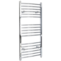 Scaldasalviette Elettrico Curvo 300W - Termoarredo Bagno Cromato - 1200 x 600mm - Kent