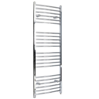 Scaldasalviette Elettrico Curvo 600W - Termoarredo Bagno Cromato - 1600 x 600mm - Kent