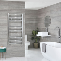 Scaldasalviette Elettrico Curvo Cromato - Termoarredo Bagno in Varie Dimensioni - Kent