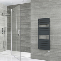 Scaldasalviette Elettrico di Design Antracite con Elemento Termostatico - Pannelli Piatti - 1200 x 450mm - Lustro
