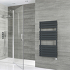 Scaldasalviette Elettrico di Design Antracite con Elemento Termostatico - Pannelli Piatti - 1200 x 600mm - Lustro