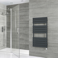 Scaldasalviette Elettrico di Design Antracite con Elemento Termostatico - Pannelli Piatti - 1200 x 600mm - Lustro