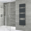 Scaldasalviette Elettrico di Design Antracite con Elemento Termostatico - Pannelli Piatti - 1500 x 450mm - Lustro