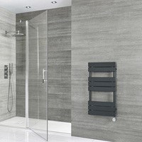 Scaldasalviette Elettrico di Design Antracite con Elemento Termostatico - Pannelli Piatti - 825 x 450mm - Lustro