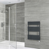 Scaldasalviette Elettrico di Design Antracite con Elemento Termostatico - Pannelli Piatti - 825 x 600mm - Lustro
