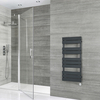 Scaldasalviette Elettrico di Design Antracite con Elemento Termostatico - Pannelli Piatti - 975 x 450mm - Lustro