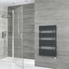 Scaldasalviette Elettrico di Design Antracite con Elemento Termostatico - Pannelli Piatti - 975 x 600mm - Lustro