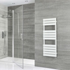 Scaldasalviette Elettrico di Design Bianco - 600mm x 400mm - Senza Copricavi - Elemento Elettrico Semplice