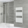 Scaldasalviette Elettrico di Design Bianco con Elemento Termostatico - Pannelli Piatti - 1200 x 600mm - Lustro