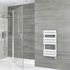 Scaldasalviette Elettrico di Design Bianco con Elemento Termostatico - Pannelli Piatti - 825 x 450mm - Lustro