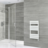 Scaldasalviette Elettrico di Design Bianco con Elemento Termostatico - Pannelli Piatti - 825 x 450mm - Lustro