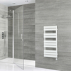 Scaldasalviette Elettrico di Design Bianco con Elemento Termostatico - Pannelli Piatti - 975 x 450mm - Lustro