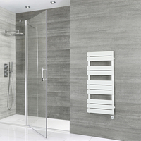 Scaldasalviette Elettrico di Design Bianco con Elemento Termostatico - Pannelli Piatti - 975 x 450mm - Lustro