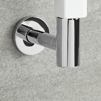 Scaldasalviette Elettrico di Design Bianco con Pannelli Piatti - 1500 x 450mm - con Elemento & Copri Cavo