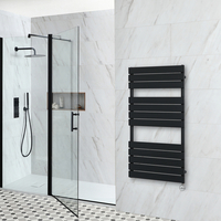 Scaldasalviette Elettrico di Design Nero con Elemento Termostatico - Pannelli Piatti - 1200 x 600mm - Lustro