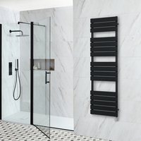Scaldasalviette Elettrico di Design Nero con Elemento Termostatico - Pannelli Piatti - 1500 x 450mm - Lustro