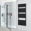 Scaldasalviette Elettrico di Design Nero con Elemento Termostatico - Pannelli Piatti - 1500 x 600mm - Lustro