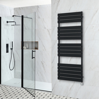 Scaldasalviette Elettrico di Design Nero con Elemento Termostatico - Pannelli Piatti - 1500 x 600mm - Lustro