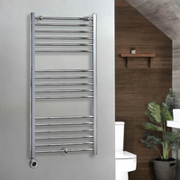 Scaldasalviette Elettrico Diritto Cromato - 1200mm x 600mm - con Elemento Termostatico Wi-Fi Cablato - Kent - ECOSO by Hudson Reed