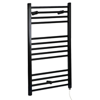 Scaldasalviette Elettrico Piatto - Termoarredo Bagno Nero - 1000 x 600mm - 300W - Nox