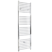 Scaldasalviette Elettrico Piatto 1000W - Termoarredo Bagno Cromato - 1800 x 500mm - Kent