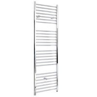 Scaldasalviette Elettrico Piatto 1000W - Termoarredo Bagno Cromato - 1800 x 600mm - Kent