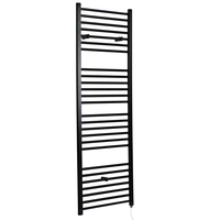 Scaldasalviette Elettrico Piatto 1000W - Termoarredo Bagno Nero - 1800 x 500mm - Nero