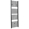 Scaldasalviette Elettrico Piatto 1000W - Termoarredo Bagno Nero - 1800 x 600mm - Nero