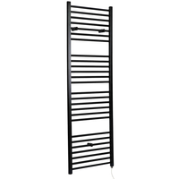 Scaldasalviette Elettrico Piatto 1000W - Termoarredo Bagno Nero - 1800 x 600mm - Nero