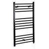 Scaldasalviette Elettrico Piatto 200W - Termoarredo Bagno Nero - 1000 x 400mm - Nero