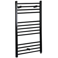 Scaldasalviette Elettrico Piatto 200W - Termoarredo Bagno Nero - 1000 x 500mm - Nero