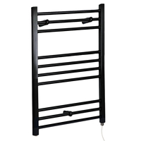 Scaldasalviette Elettrico Piatto 200W - Termoarredo Bagno Nero - 800 x 500mm - Nero