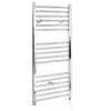 Scaldasalviette Elettrico Piatto 300W - Termoarredo Bagno Cromato - 1200 x 500mm - Kent